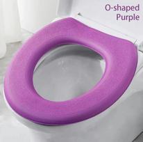 Washable Toilet Seat Cover Waterproof Sticker Foam Cushion V-shaped Toilet Seating Washer Bathroom Implement Home Merchandises gray