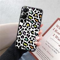 Telefono dėklas, skirtas Redmi 13C 4G 12C A3 A2 A1 Plus Note 13 Pro, skirtas Xiaomi 14 13 Poco C65 X6 X3 Pro Fashion Leopard raštuotas smūgiams atsparus buferis juodas dangtelis Xiaomi Poco X3