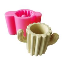 3D Cactus Gypsum Silicone Mold  Succulents Concrete Flower  Vase Plaster Cement Clay Mold Candle Holder Mold