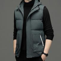 Medvilninė liemenė vyrams, nauja rudens ir žiemos apranga, mados tendencija, liemenė, pavasario ir rudens pūkinė striukė 5XL black