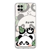 Case For Samsung A54 A52 A50 A70 A10 A30 A40 A20S A20E A02S A12 A14 A22 A24 A42 A34 A32 5G A04s Cover Cute Panda Climbing Bamboo Samsung A20S