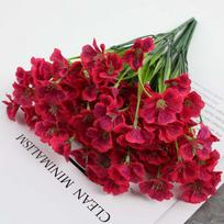 5 galvutės pavasario žolės gėlės vanduo žolės violetinio audinio menas Gėlių imitacija gėlė Namas lauke vestuvių dekoravimas netikra gėlė 1pc