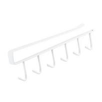 Iron 6 Hooks Storage Shelf Wardrobe Cabinet Metal Under Shelves Mug Cup Hanger Bathroom Kitchen Organizer Hanging Rack Holder