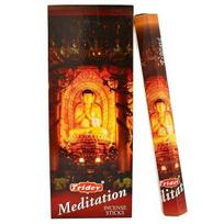 Tridev Agarbatti Meditacinės smilkalų lazdelės | Šešiakampė serija | Kvapas | Pamaldos | 3 pakeliai * 20 g poojai/garbinimui orange