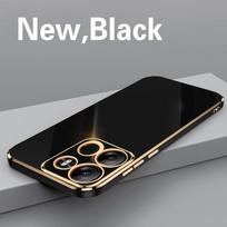 Prabangus kvadratinis dengtas dėklas Infinix Smart 7, telefono dėklas Infinix Smart 7 HD, silikoninis galinis dangtelis Infinix X6515 X6516, Fundas Infinix X6516 gray