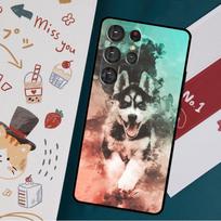 Alaskan Husky Dog Cute Puppy Case For Samsung Galaxy S23 S22 S21 Ultra S20 FE Note 20 Ultra S8 S9 S10 Note 10 Plus Cover Galaxy S22 Plus black