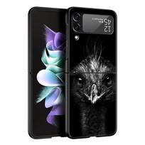 Fashion Animals Horse Deer Giant Panda Phone Case for Samsung Galaxy Z Flip 3 4 5 Black Folding Mobile Shell Hard Protect Cover Samsung Z Flip 5 gray