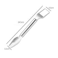 1pc, Stainless Steel Watermelon Knife Multifunctional Watermelon Fork Watermelon Cutting Spacer Creative Tools Fruit Forks 1set