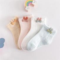 4Pairs/set New born Girls Boys Socks For Baby Summer Mesh Thin Infant Boy Girl Kids Sock Cotton Toddler Children's Socks M white
