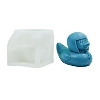 Punk Duck Soap Mold Silicone Chocolate Fondant Mold for Baby Shower Cake Decoration Candle Molds Clay Resin Mould