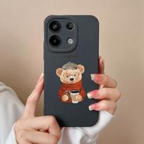 Mielas meškiuko dėklas Xiaomi Redmi Turbo 3 5G Note 13 Pro A3 13 4G 13R telefonui Skystas minkštas silikonas Apsauga kamerai Aukštos kokybės Populiarus apvalkalas Capa Redmi Note 13 4G