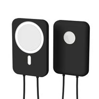 iPhone 12 MagSafe silikoninis apsauginis dėklas su rankenos dirželiu mobiliai maitinimo dėklei Model 801# geltona