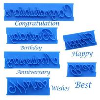 1 rinkinys torto kepimo formeles Laiškų sausainių spaudos antspaudas Fondant formos torto dekoravimas blue