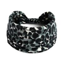 Elastinės plačios galvos juostos Naujas mazgas moterims Galvos apvyniojimas Medvilnė Aukštos kokybės plaukų aksesuarai Gėlių raštas Bandana Boho Populiarus senovinis turbanas minkštas, unikalus 31 gray