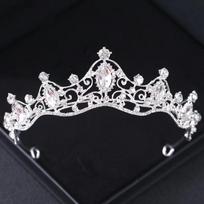 Korėjietiško stiliaus nuotakos karūna plaukų aksesuarai, madingas ir paprastas lydinio deimantinis lankelis vestuvinės suknelės karūna tiara princesės plaukų karūnos aksesuarai black