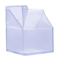 250 ml Skaidrus Kvadratinis Pieno Kartonas Kokteilinis Stiklinis Unikalūs Stalo reikmenys Mišraus gėrimo puodelis Kūrybinis limonado kokteilių sulčių puodelis 1 Pcs Glass 250ml white