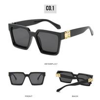 Oversized Square Women's Sunglasses Vintage Black Red Leopard for Man Sun Glasses UV400