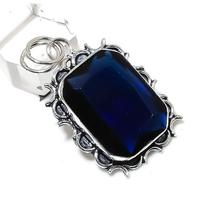 London Blue Topaz Gemstone Handmade 925 Sterling Silver Gift Pendant 1.89  N5I95