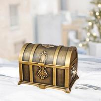 Elegantiška vintažinė papuošalų laikymo dėžutė moterims auksas