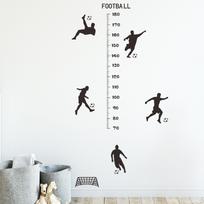 Vaikų ūgio matavimo lipdukai ant sienos Futbolas Tikslūs augimo lipdukai Dekoras