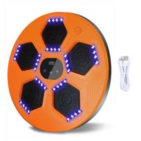 Music Boxing Machine with Gloves, Smart Musical Boxing Machine Wall Mounted Punching Trainer with Without Gloves juoda/oranžinė