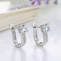 Fashion Ear Clips Earrings Hong Kong Style Same Style Ear Clip Eardrops Korean Style Ear Ring Fashion Silvering Earrings Earrings for Women
