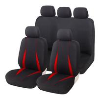 9 vnt universalūs automobilio sėdynių užvalkalai, 100% kvėpuojantys, pilnas automatinis sėdynių užvalkalas Five seats raudona