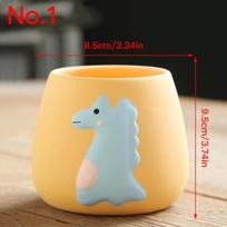 Cartoon Animal Flower Pot Ceramic Succulent Pot Planter Desktop Ornaments Plant Pot Home Decor Garden Decoration No.1