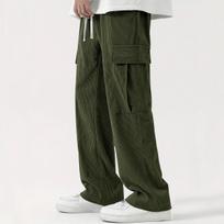 Cargo Pants For Men Baggy,Men's Parachute Cargo Pants Lightweight Pants Drawstring Loose Fit Hiking Casual Pants L armijos žalia spalva