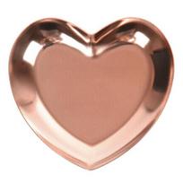 Bathroom Towel Dish Stackable Heart Shape Easy to Clean Metal Texture Sturdy Storage Anti-rust Stainless Steel Storage Iron Pan Household Supplies rožinio aukso spalvos