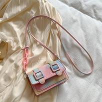 Mini Small Messenger Bag Women Girl Chain Purse PU Leather Brand Designer Handbags Ladies Retro Belt Buckle Crossbody Bags brown