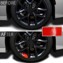 6Pcs Car Sticker Reflective Car Wheel Rim Vinyl Warning Stickers Hash Mark Stripe Racing Wheel Hub Decals 6 Pcs raudona