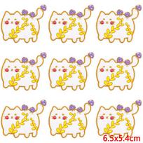 10Pcs/Lot Frog/Cat Cartoon Embroidery Patches For Clothing Thermoadhesive Patches For Clothes Cute Animal Fusible Patch Applique