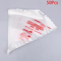 50/100 vnt. Vienkartiniai konditeriniai maišeliai Torto dekoravimo maišelių rinkinys Kekso įrankis Kepimas 50Pcs white