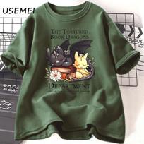The Tortured Book Dragons T Shirt Unisex Unisex Cotton Fantasy Readers Bookish Reading Book Lover T-shirt Cotton Short Sleeve Tees 4XL beige