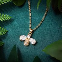 Fashion Korean Bee Zircon Women Necklace Choker Cute Pendant Couple Wedding Statement Jewelry Gifts Neck Chain Girl Collier