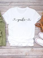 Unisex meilės raidžių stilius mielas tendencija 90-ųjų trumpomis rankovėmis madinga spauda moteriški marškinėliai Kasdieniai marškinėliai FeUnisex grafiniai marškinėliai 3XL