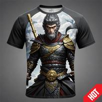 Explosive Fashion Black Goku Men's T-shirt, Children's Casual Dreamy Clothing, Oversized Pattern Men's Printed New Top T-shirt S