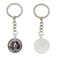 Anglų springerspanielis - raktų pakabukas dėžutėje, nuosava nuotrauka, raktų pakabuko pakabukas iš Art-Dog prekės ženklo sidabras
