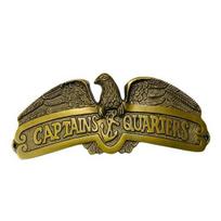 Antique Nautical Brass QUARTER CAPTAIN Sign Finishes For Home Wall Decor