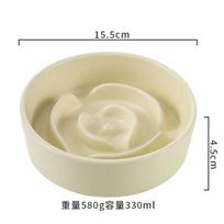 Slow Feeder Cat Bowl Ceramic Cat Food Bowl for Cervical Spine Protection Anti-choking Cat Slow Feeding Dish Bowl Pet Supplies balta