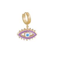 Bohemia Colorful Drop Oil Blue Turkish Evil Eye Earrings Women Fashion Unusual Ear Rings Jewelry Temperament Devil Eyes Earring beige