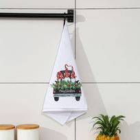 Christmas Hand Wipes Dishcloths Do Not Shed Home and Kitchen Items Christmas Towels Use Tablecloths Car style white