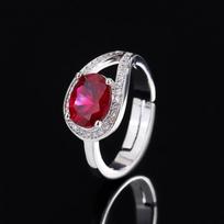 Aquamarine Water Drop Pear Shaped Topaz Ring Women'S Fashion Color Treasure Ring Index Finger Ring