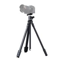 KINGJOY S600X+GS10 nešiojamas fotoaparato trikojis su 360 laipsnių pasukama aliuminio lydinio rutuline galvute juoda