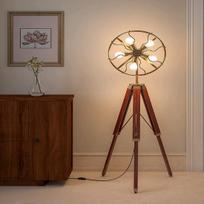 Tripod Stand Light  Cool and Decorate with the Combo Light, Fan beige