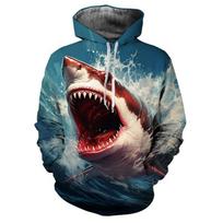 Ferocious sea animal Shark 3D printed hoodie Men's fashion street casual pullover personalized long sleeve autumn sweatshirt S