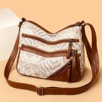 Casual Crossbody Bag Female Messenger Bags Brown PU Leather Women'S Shoulder Bags 2024 Winter Retro Women Envelope Clutch Purses beige