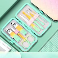Nagų kirpimo mašinėlės rinkinys Yellow Gradient Set Home Profesionalus nagų kirpimo mašinėlės moteriškas manikiūro specialus įrankis 7pcs
