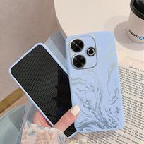 Puikus marmurinis minkštas silikoninis dėklas, skirtas Samsung A55 A35 M35 M34 Xiaomi Redmi Note 13 Pro 13C iPhone 15 Huawei Honor 200 fotoaparato apsauginis dangtelis, atsparus smūgiams Samsung Galaxy S20 mėlyna